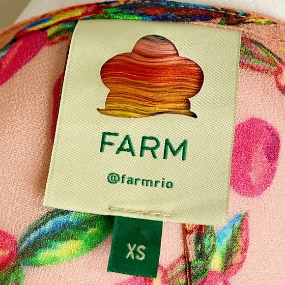 FARM Rio RARE Pink Wrap Tie Dress Mango Tropical - Picture 5 of 16